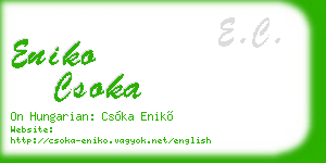 eniko csoka business card